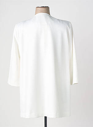 Veste casual col rond blanc ANDAMIO femme
