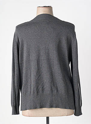 Pull coupe droite manches longues gris MARBLE femme