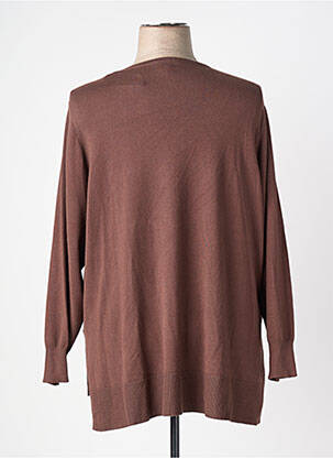 Pull coupe droite manches longues marron MARBLE femme