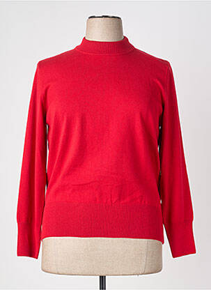 Pull coupe droite manches longues rouge RABE femme