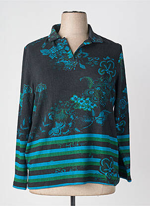 Pull coupe droite manches longues bleu AGATHE & LOUISE femme