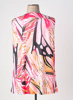 Top imprimé fantaisie sans manche rose GREGORY PAT femme