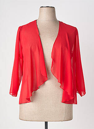 Gilet manches longues manches 3/4 rouge FRANCE RIVOIRE femme