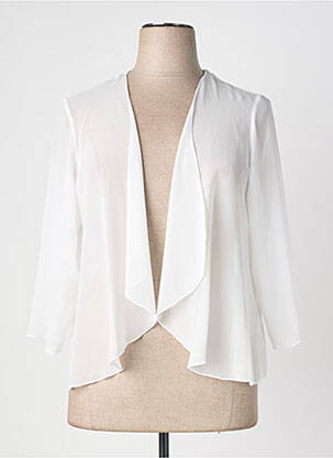 Gilet manches longues manches 3/4 blanc FRANCE RIVOIRE femme