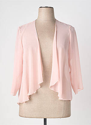 Gilet manches longues manches 3/4 rose FRANCE RIVOIRE femme