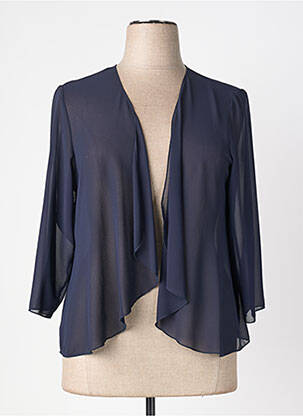 Gilet manches longues manches 3/4 bleu FRANCE RIVOIRE femme