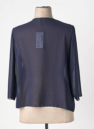 Gilet manches longues manches 3/4 bleu FRANCE RIVOIRE femme