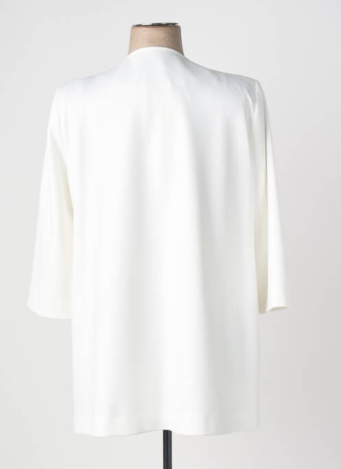 Veste casual col rond blanc ANDAMIO femme