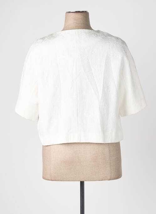 Veste casual col rond blanc DIANE LAURY femme
