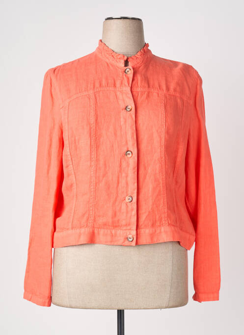 Veste casual coupe droite orange SIGNE NATURE femme