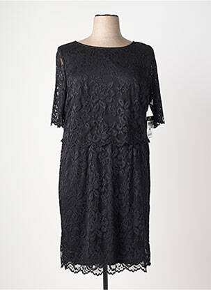 Robe mi-longue manches 3/4 manches 3/4 noir VERA MONT femme