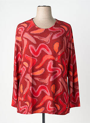 Pull coupe cintrée manches longues rouge AGATHE & LOUISE femme