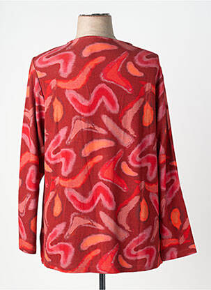 Pull coupe cintrée manches longues rouge AGATHE & LOUISE femme