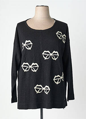 Pull stretch manches longues noir AGATHE & LOUISE femme