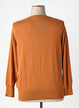 Pull col v manches longues orange AGATHE & LOUISE femme