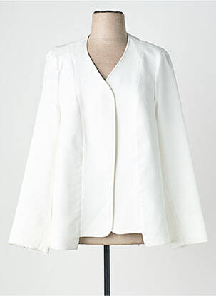 Veste chic tissage crêpe blanc FRANCE RIVOIRE femme