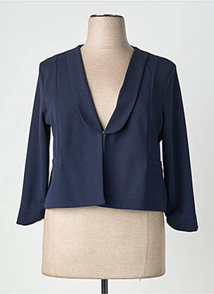 Blazer col châle bleu JULIE GUERLANDE femme