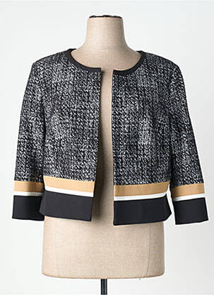 Veste chic col rond noir VERA MONT femme