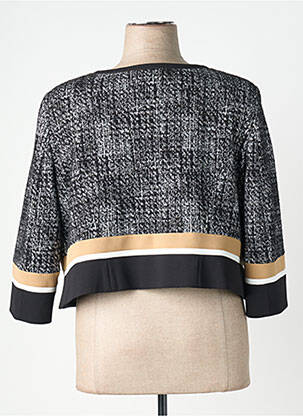 Veste chic col rond noir VERA MONT femme