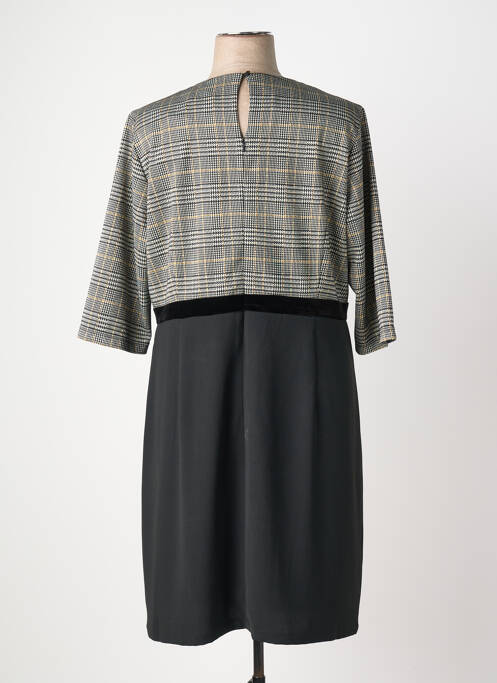 Robe mi-longue manches 3/4 manches 3/4 noir DIANE LAURY femme