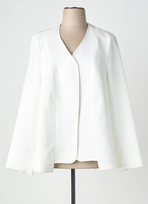 Veste chic col v blanc FRANCE RIVOIRE femme