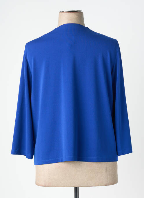 Boléro tissage crêpe bleu FRANCE RIVOIRE femme