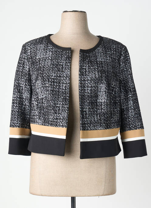 Veste chic col rond noir VERA MONT femme