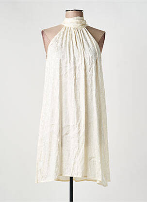 Robe courte sans manche sans manche beige GRACE & MILA femme