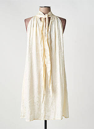 Robe courte sans manche sans manche beige GRACE & MILA femme