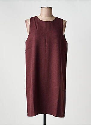 Robe courte sans manche sans manche marron Y'COO femme