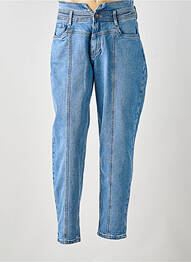 Jean coupe mom stretch taille haute bleu TOXIK3 femme