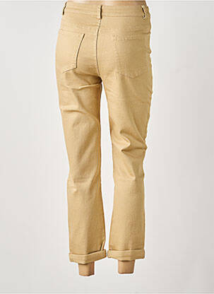 Jeans coupe slim stretch taille haute beige MUSY MUSE femme