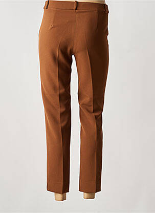 Pantalon 7/8 taille à pinces taille normale marron HIPPOCAMPE femme