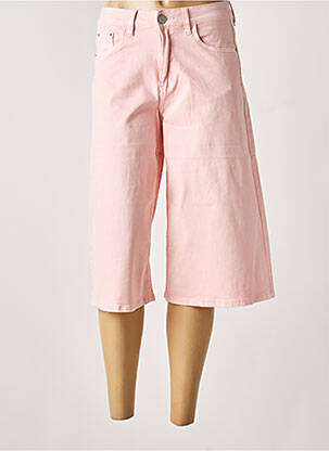 Pantacourt stretch taille normale rose TOXIK3 femme
