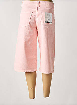 Pantacourt stretch taille normale rose TOXIK3 femme