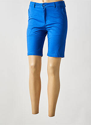 Bermuda taille à pinces taille normale bleu SARAH JOHN femme