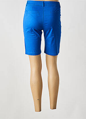 Bermuda taille à pinces taille normale bleu SARAH JOHN femme