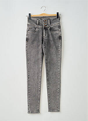 Jeans skinny taille haute taille haute gris TOXIK3 femme
