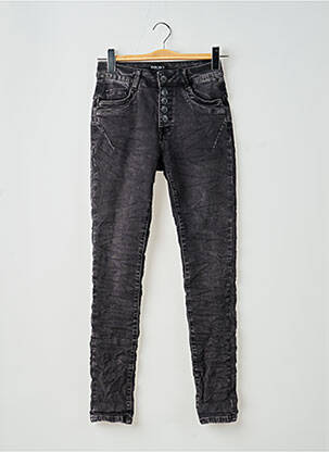 Jeans coupe slim stretch taille haute noir TOXIK3 femme