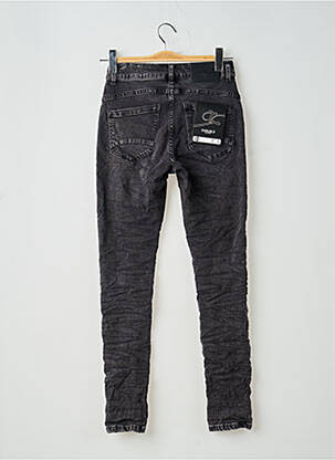 Jeans coupe slim stretch taille haute noir TOXIK3 femme