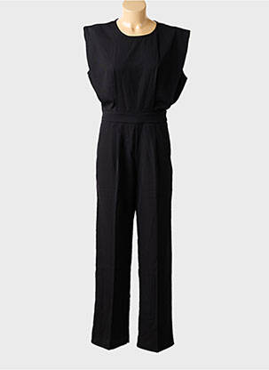Combi-pantalon poches manches courtes noir KILKY femme