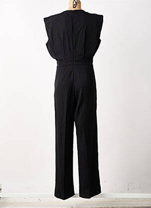 Combi-pantalon poches manches courtes noir KILKY femme