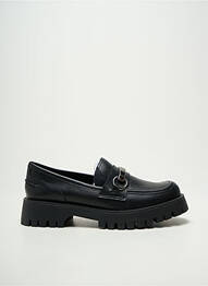 Mocassins tissage satiné talon de 4 à 6cm noir MOOW femme