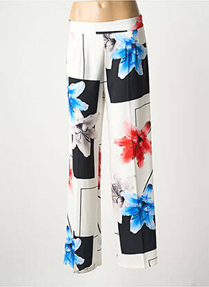 Pantalon 7/8 taille à pinces taille normale beige QUATTRO femme