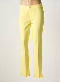 Pantalon chino fermeture zippée sous rabat boutonné taille normale jaune QUATTRO femme