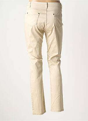 Pantalon slim tissage popeline taille normale beige QUATTRO femme