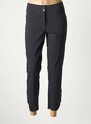 Pantalon 7/8 tissage popeline taille normale noir QUATTRO femme