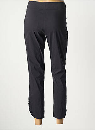 Pantalon 7/8 tissage popeline taille normale noir QUATTRO femme