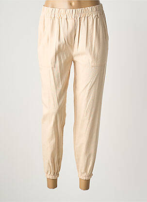Pantalon 7/8 taille élastique taille normale beige QUATTRO femme