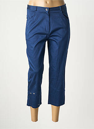 Pantacourt stretch taille normale bleu QUATTRO femme